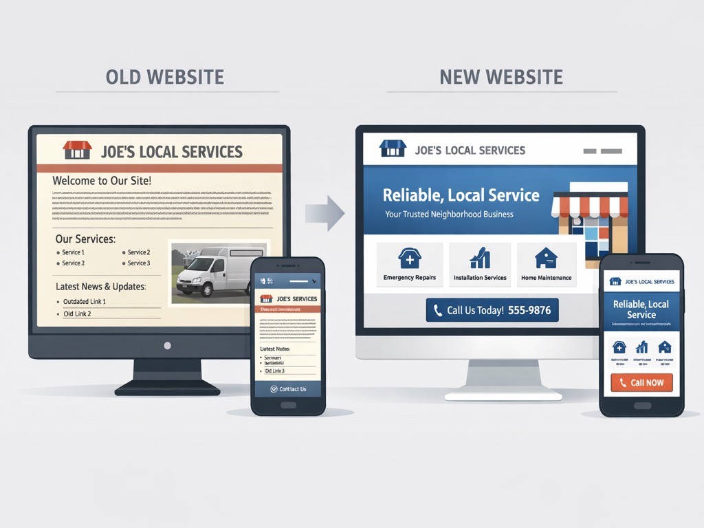 Updating an Old Small Business Website With AI
