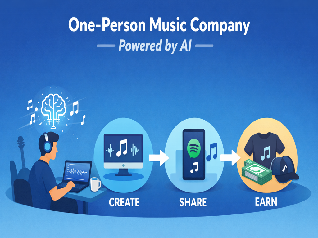 The One-Person Music Company: How AI and Streaming Make Solo Music Creation Possible